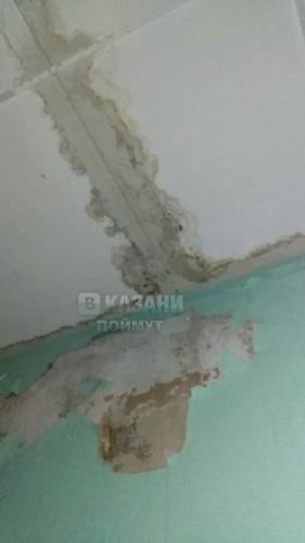 В казанской школе протекают стены и потолки2