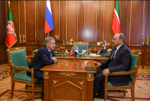Минниханов встретился с премьер-министром Узбекистана Абдуллой Ариповым. 1