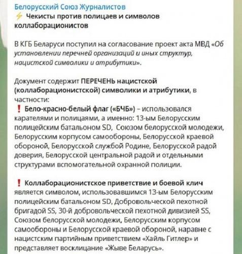 В Беларуси БЧБ-флаг и один лозунг хотят включить в список нацистской символики1