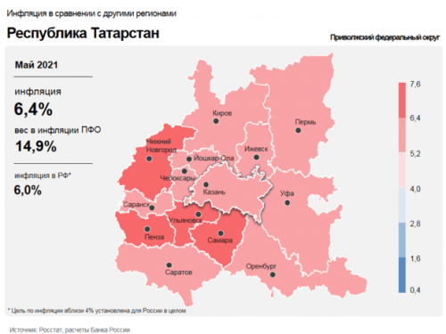 В Татарстане по итогам мая увеличилась годовая инфляция1