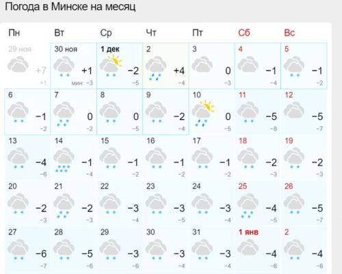 Чего ждать белорусам в декабре: прогноз погоды на месяц1