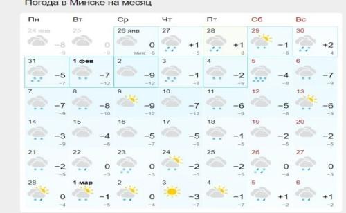 Лютые морозы в феврале? Чем удивит погода белорусов1