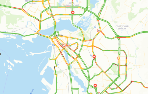 Пробки в Казани достигли 8 баллов1
