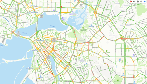 Вечером на дорогах Казани образовались пробки 1