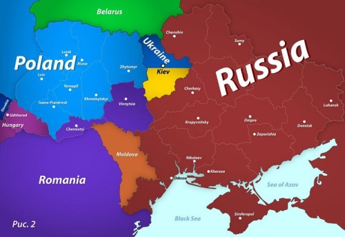 Медведев опубликовал карту разделенной Украины1