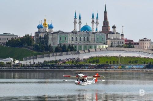 Авиагруппа «Стрижи» показала кадры пролета в небе над Казанью47