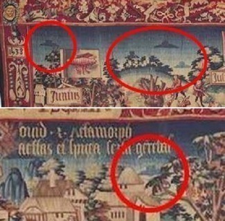 Четыре НЛО изображены на бельгийском гобелене 1538 года 1