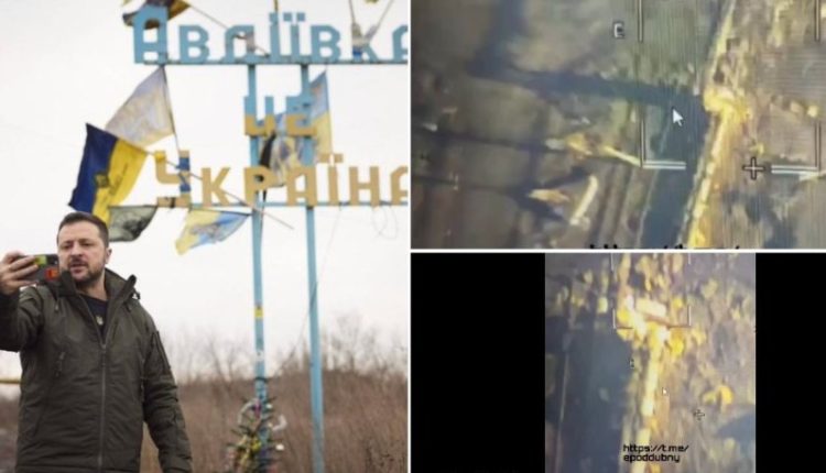 В Авдеевке установлен российский флаг, где ранее делал фото Зеленский