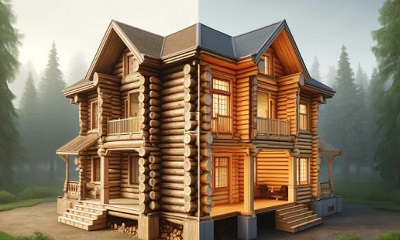 Сравнение технологий строительства деревянного дома: брус против бревна