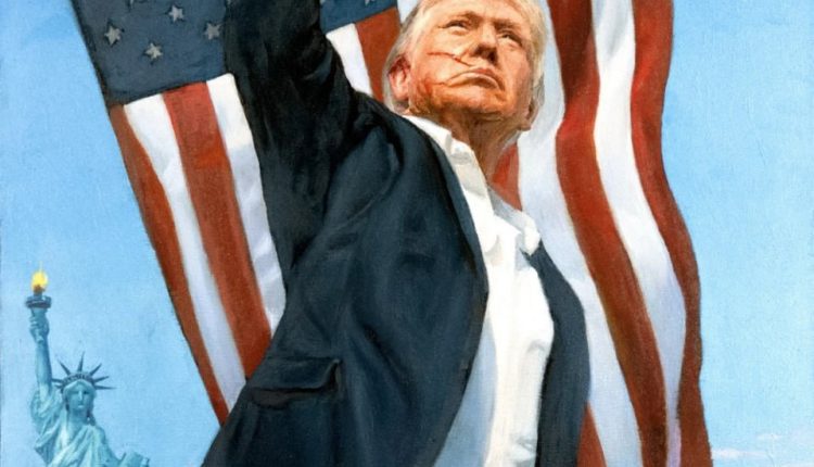 Сафронов показал CNN портрет Трампа, который, по его словам, Путин подарил Трампу